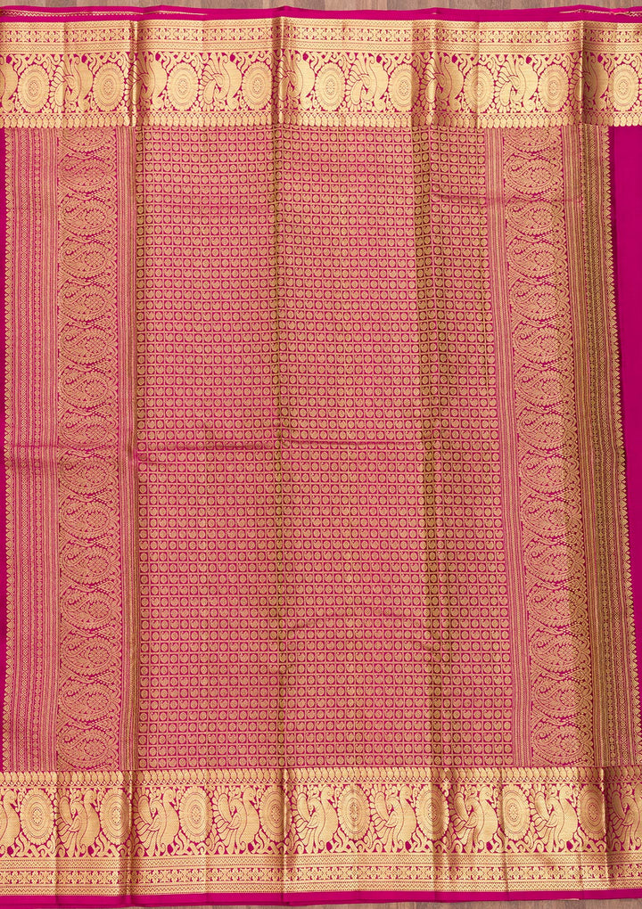 Mustard Zariwork Pure Silk Saree-Koskii