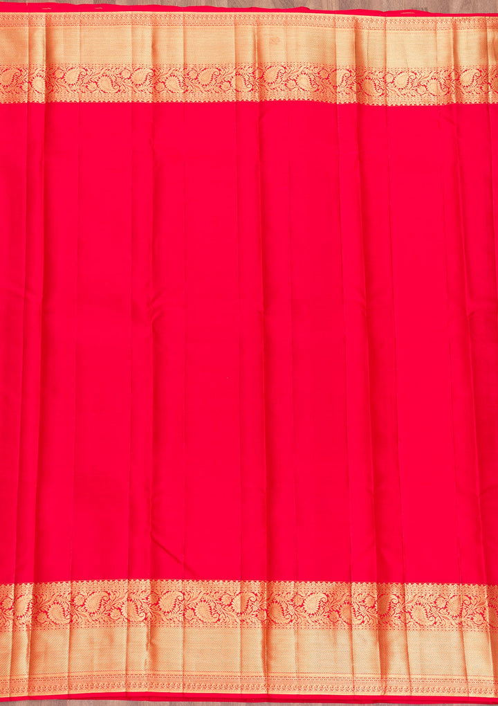 Mustard Zariwork Pure Silk Saree-Koskii