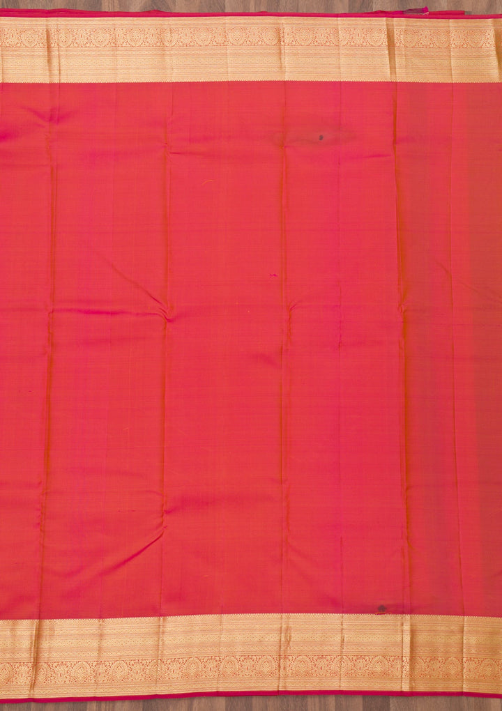 Mustard Zariwork Pure Silk Saree-Koskii