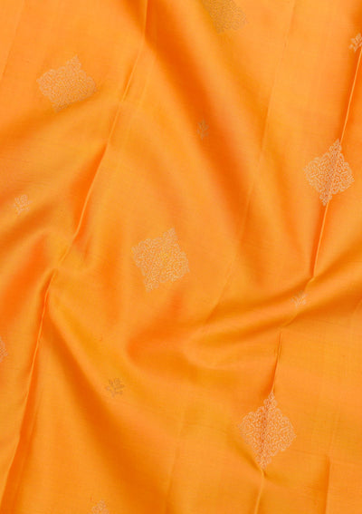 Mustard Zariwork Pure Silk Saree-Koskii