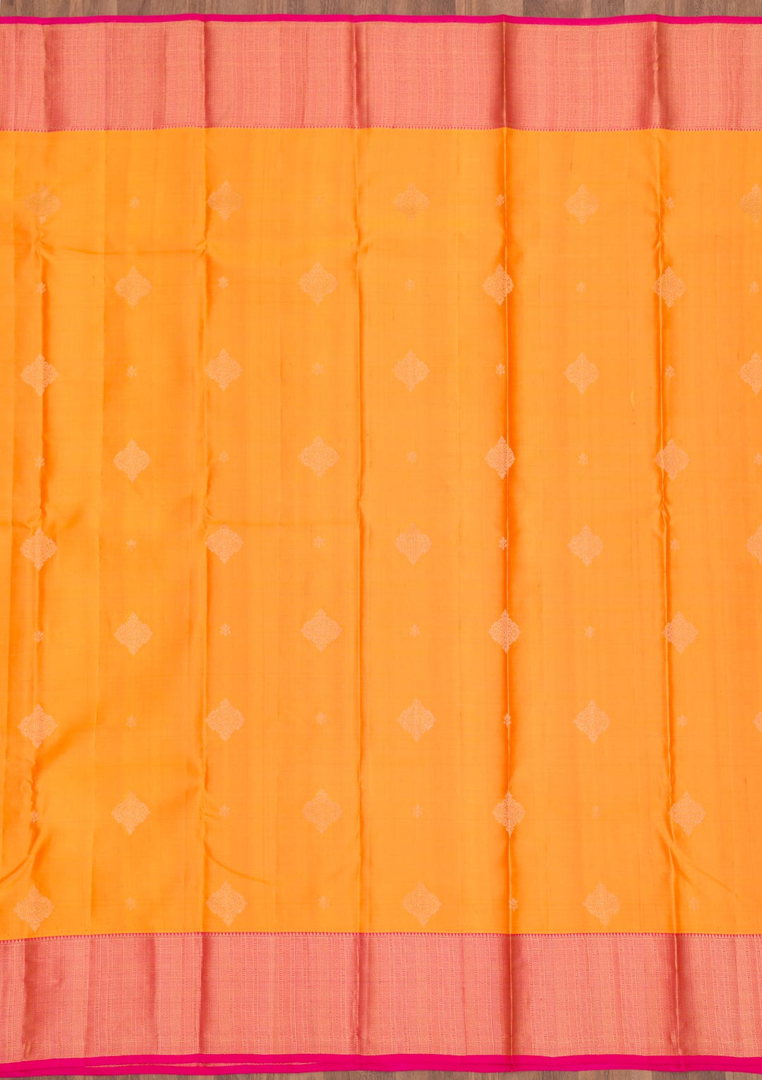 Mustard Zariwork Pure Silk Saree-Koskii