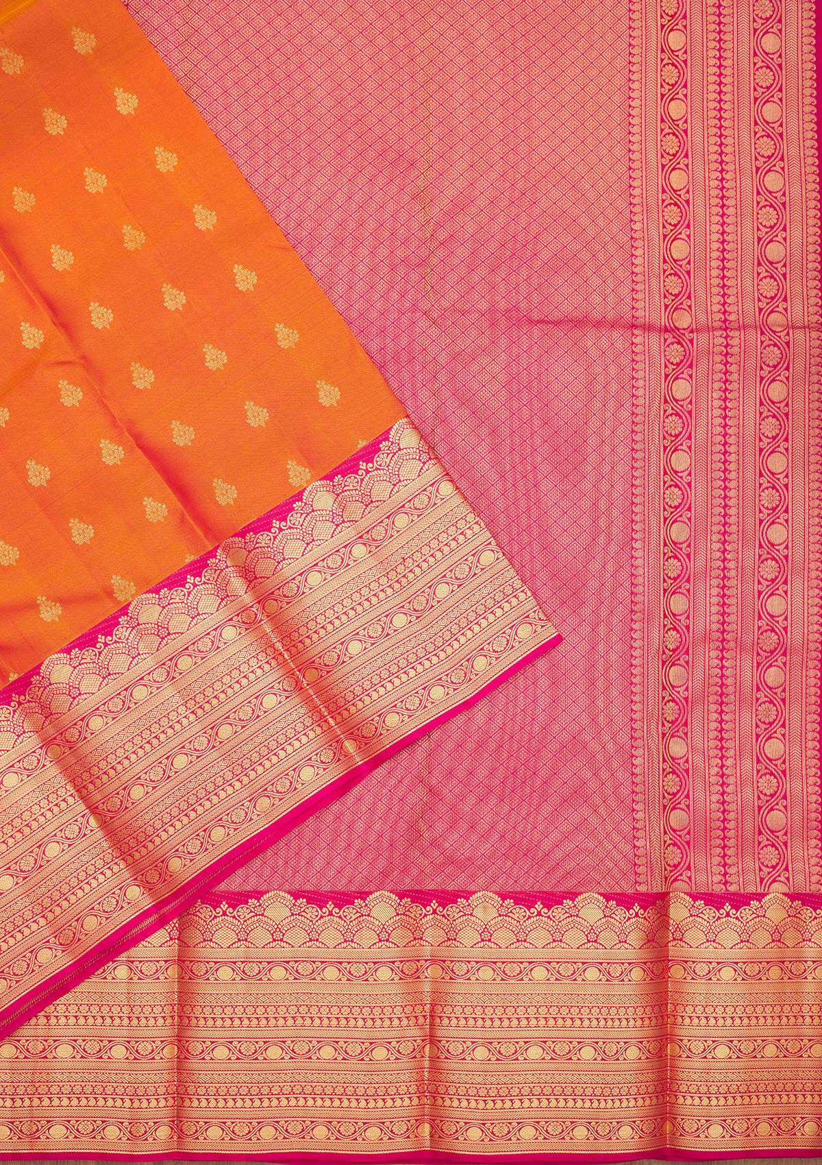 Mustard Zariwork Pure Silk Saree