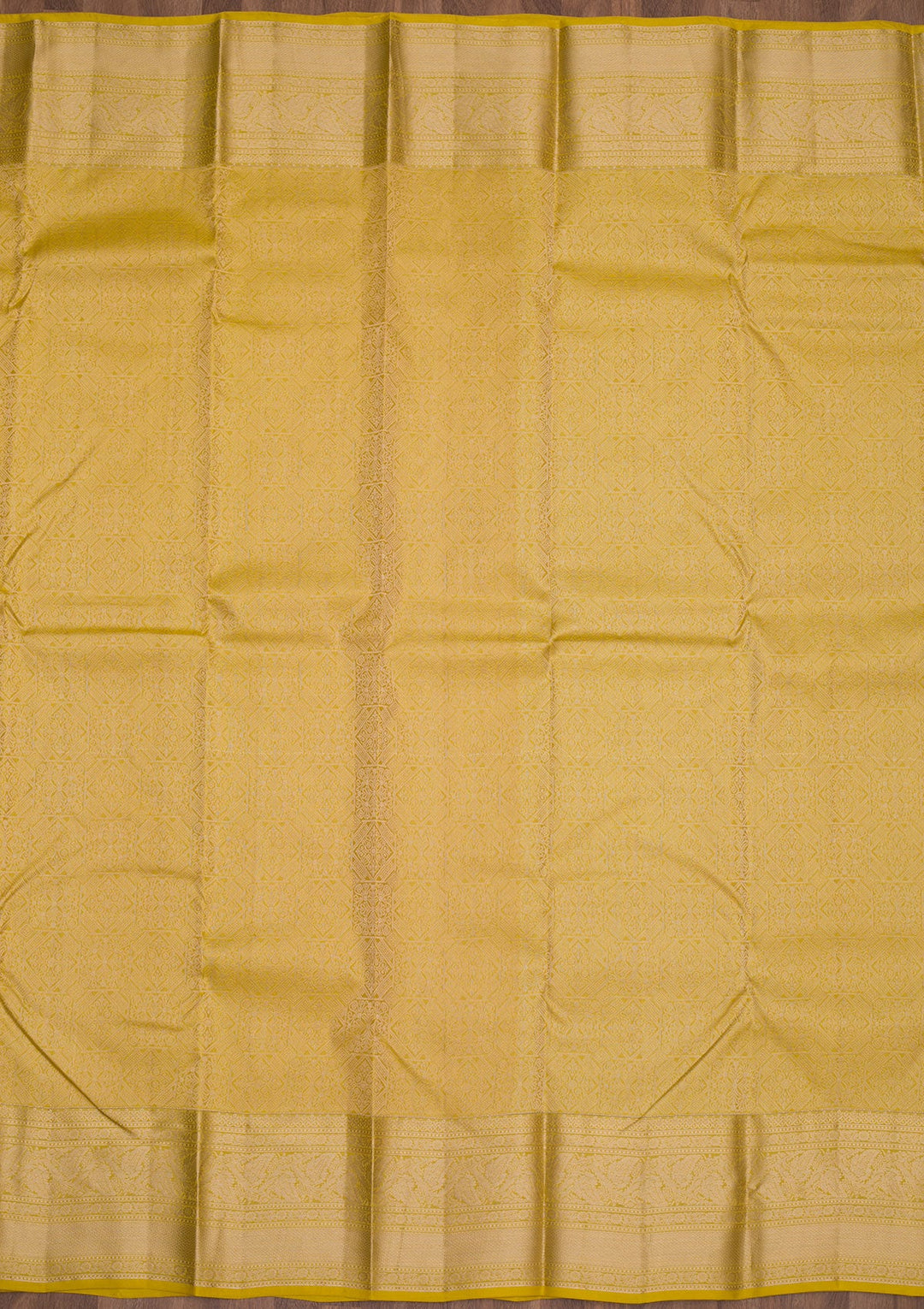 Mustard Zariwork Pure Silk Saree-Koskii