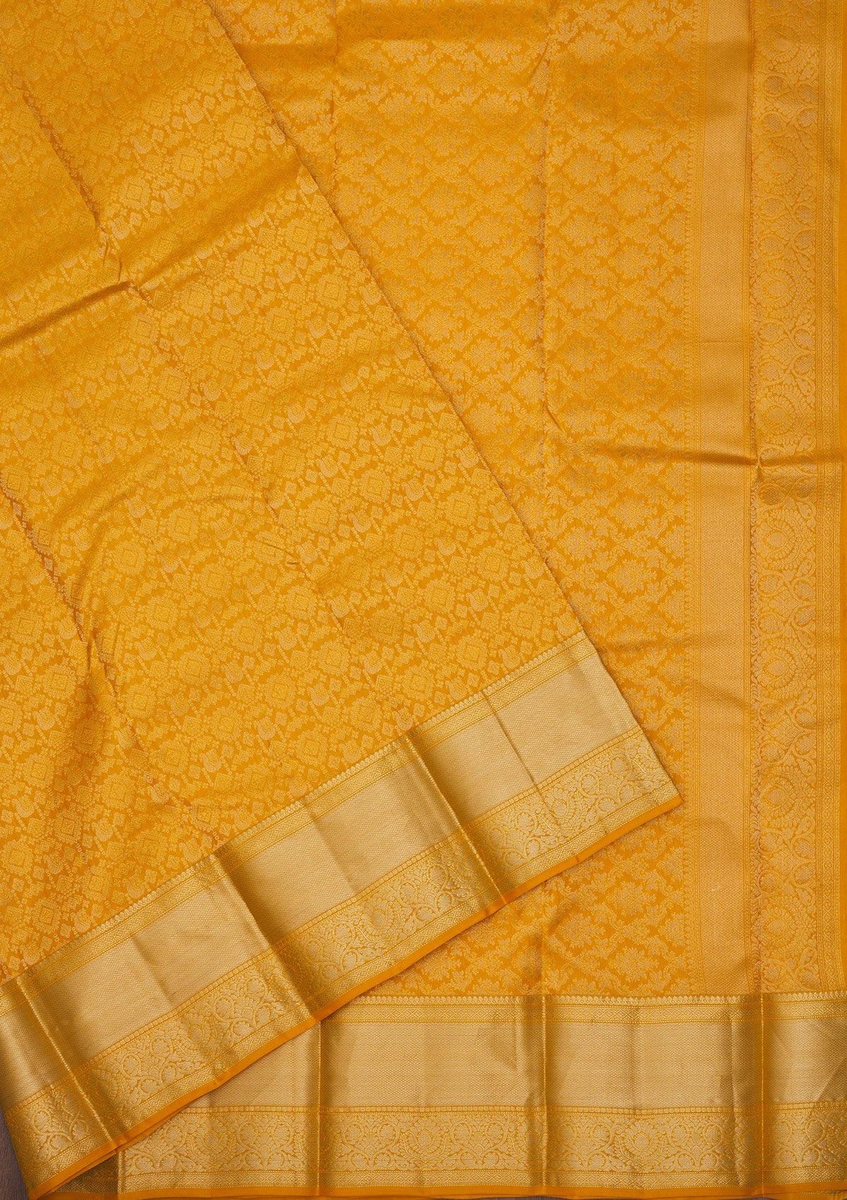 Mustard Zariwork Pure Silk Saree