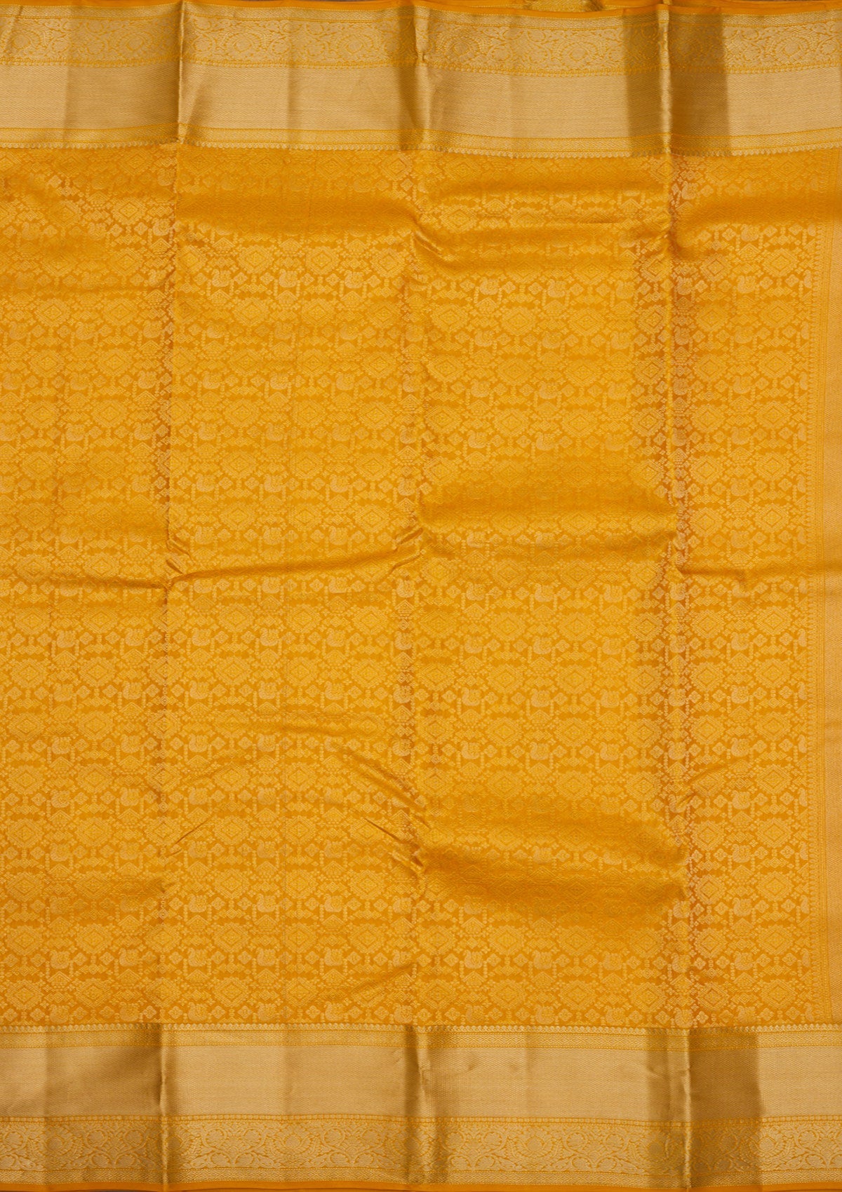 Mustard Zariwork Pure Silk Saree