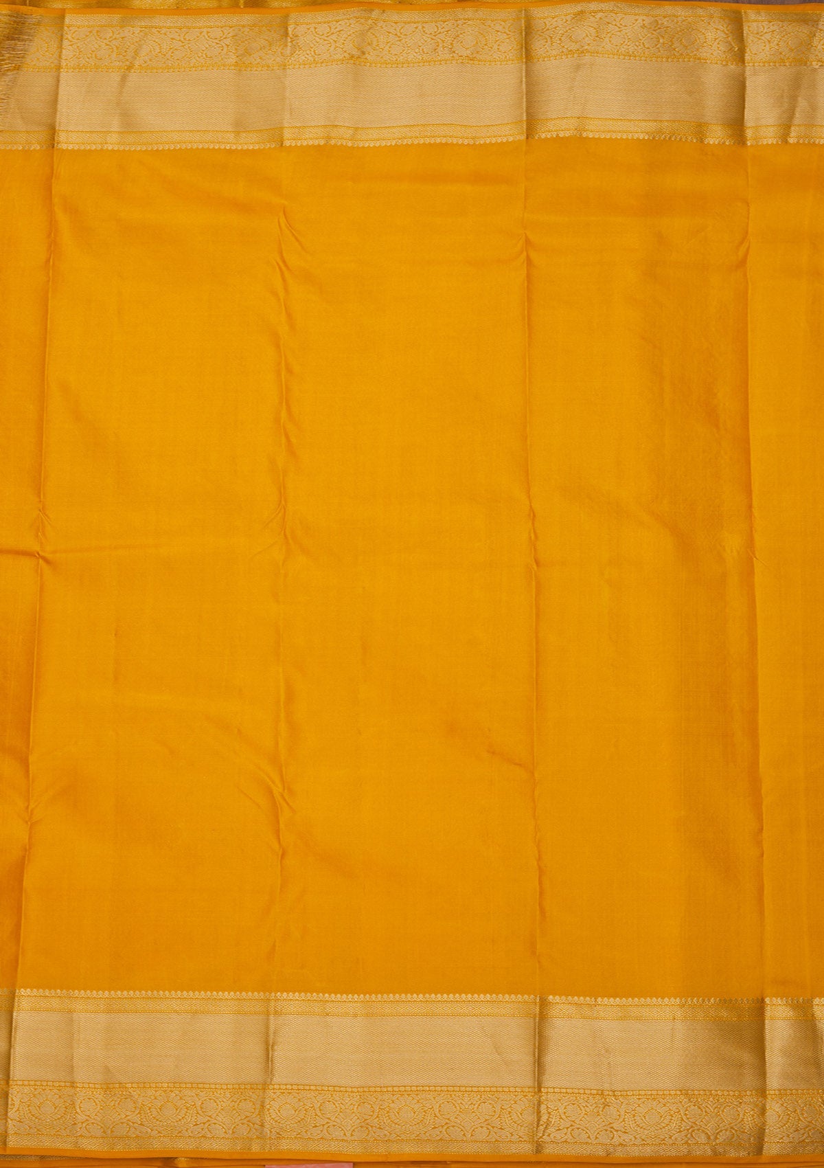 Mustard Zariwork Pure Silk Saree