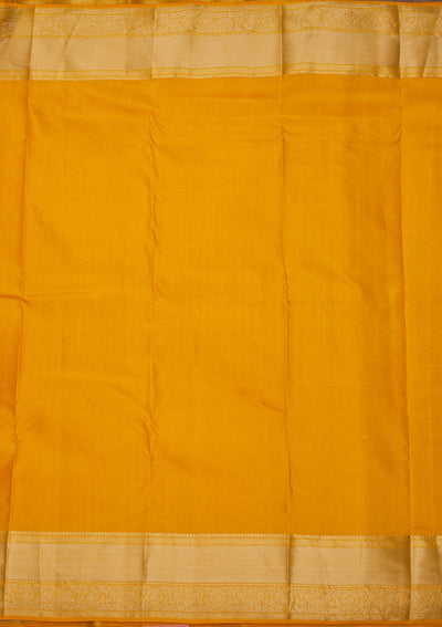 Mustard Zariwork Pure Silk Saree