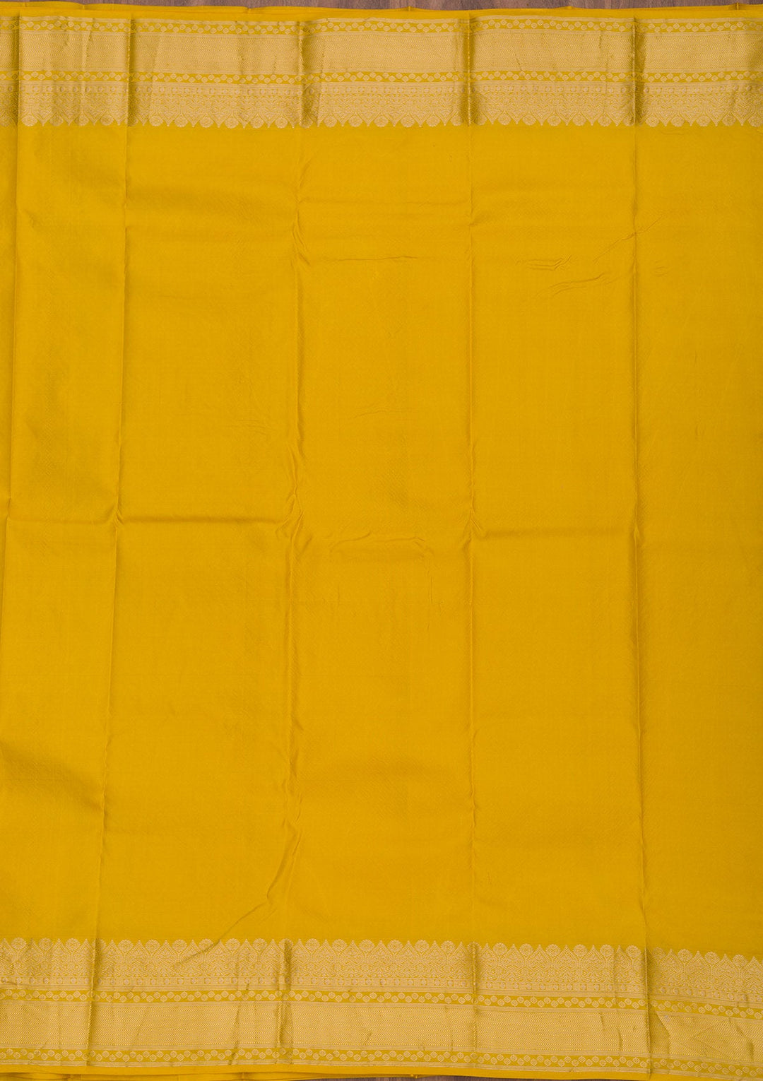Mustard Zariwork Pure Silk Saree-Koskii