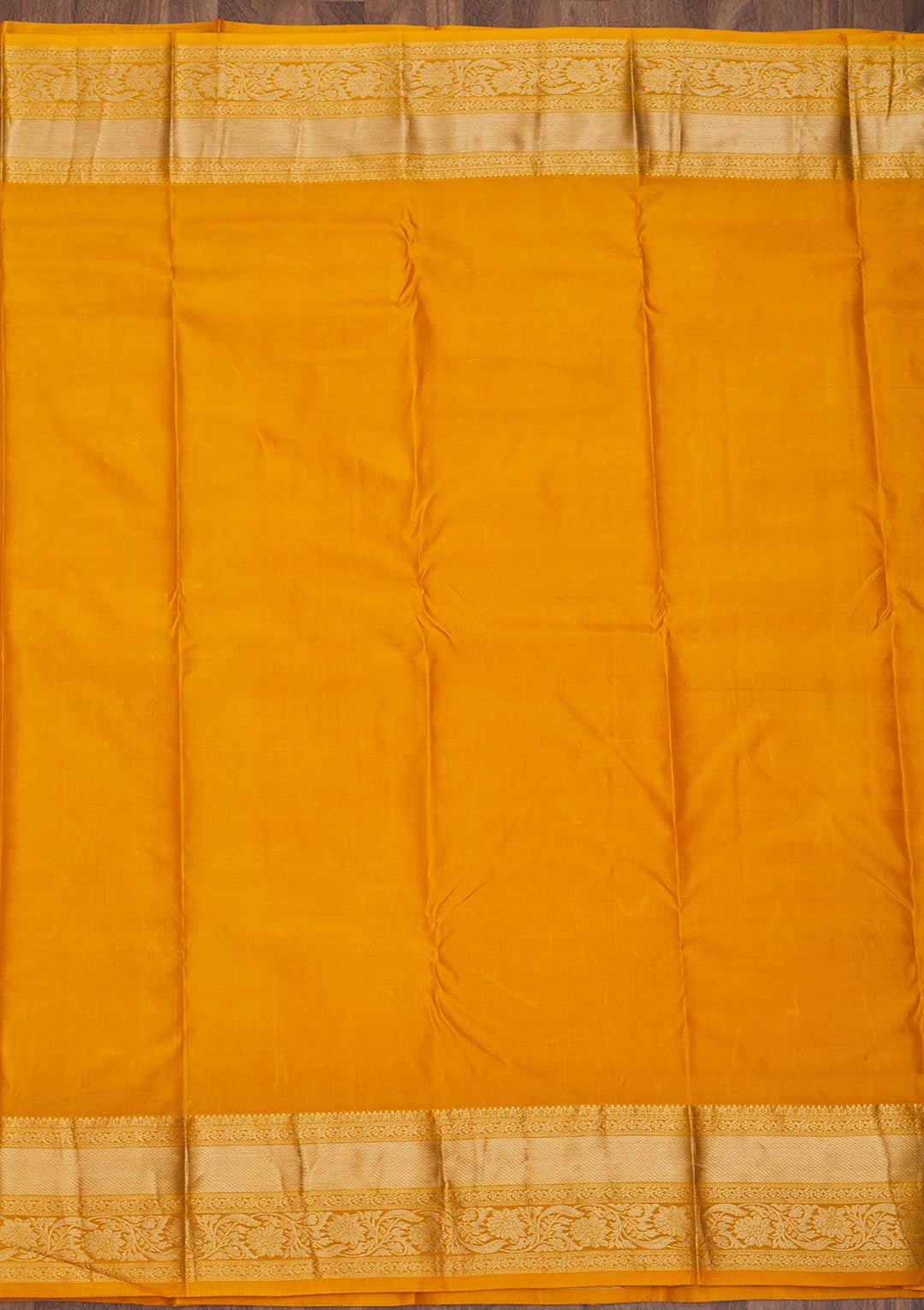 Mustard Zariwork Pure Silk Saree-Koskii