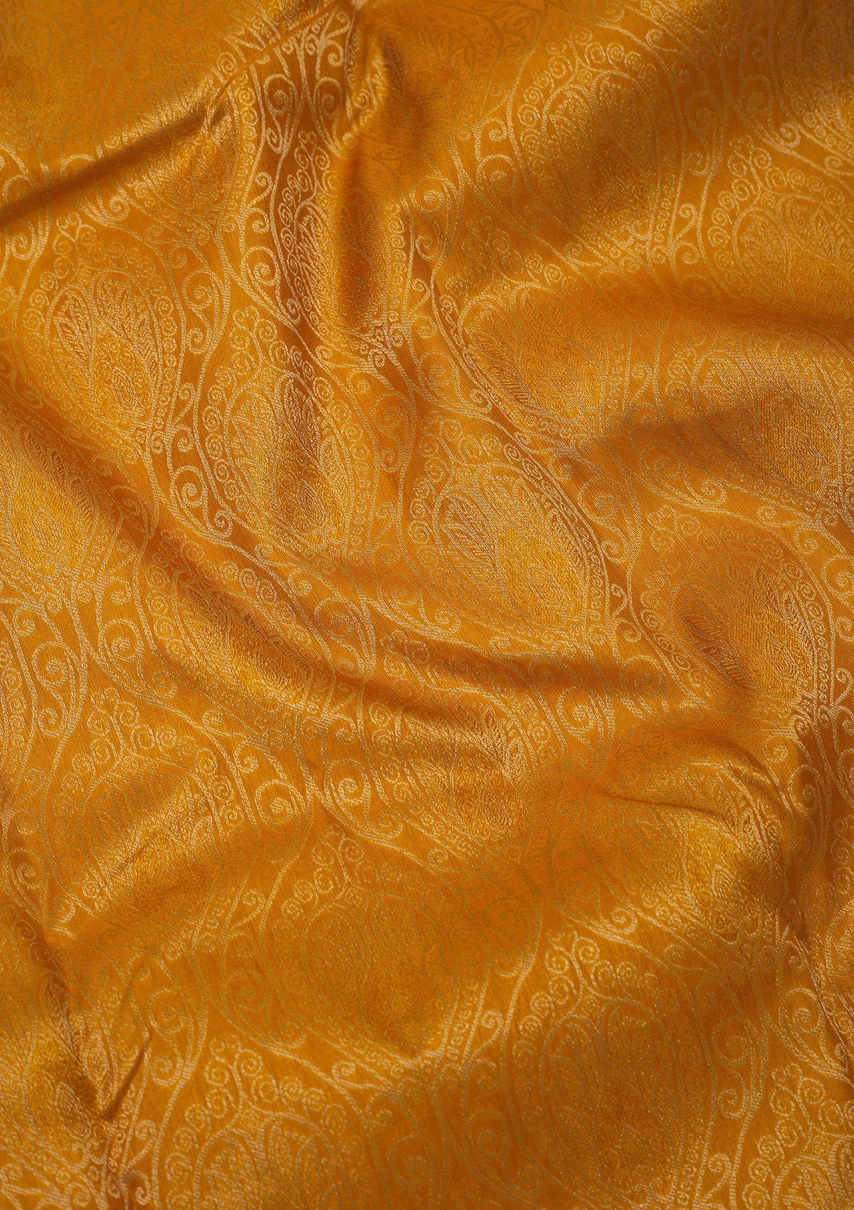 Mustard Zariwork Pure Silk Saree