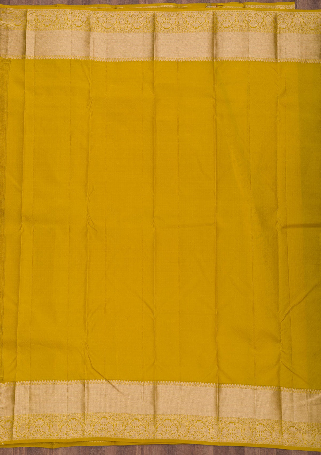 Mustard Zariwork Pure Silk Saree-Koskii