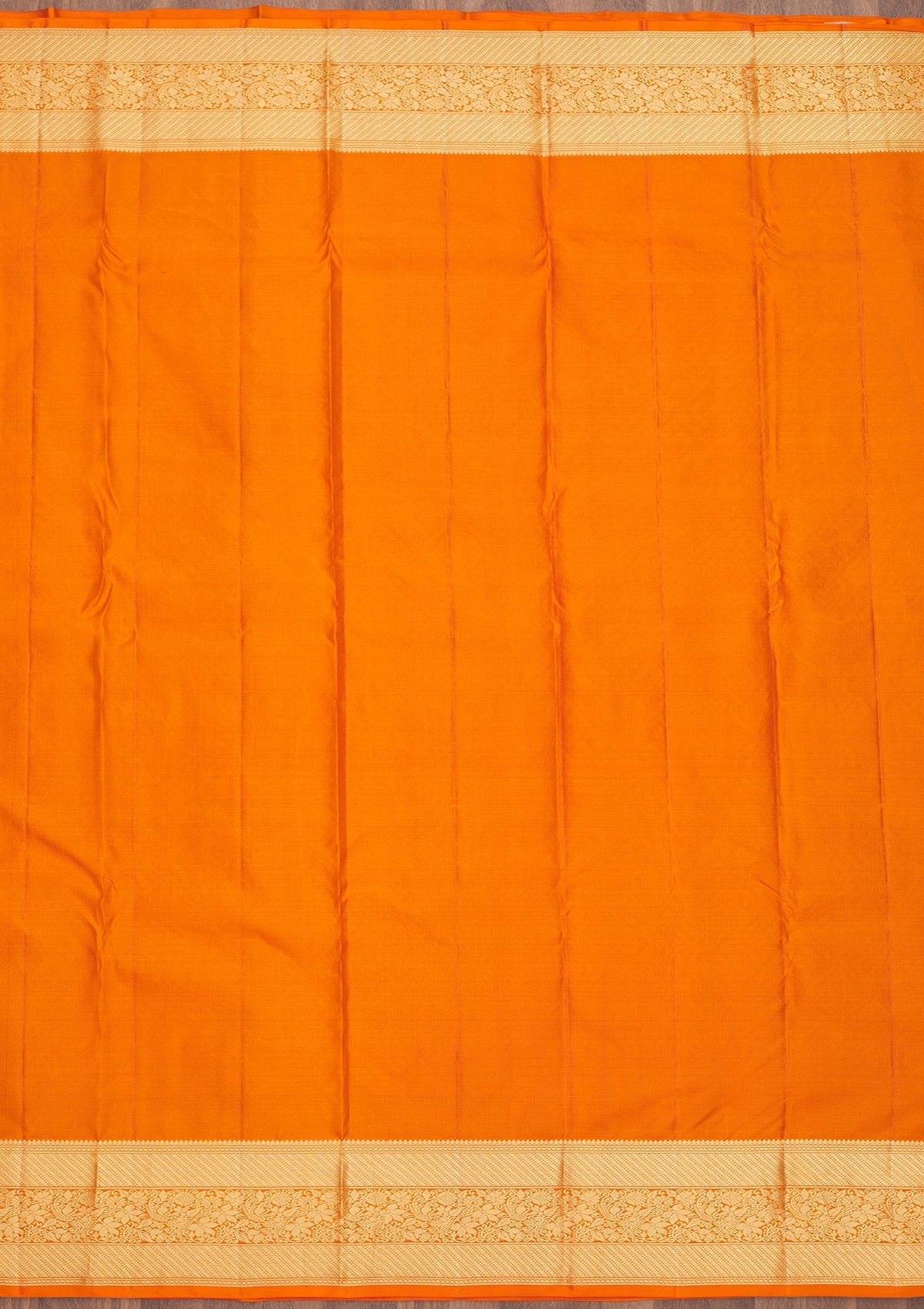 Orange Zariwork Pure Silk Saree-Koskii