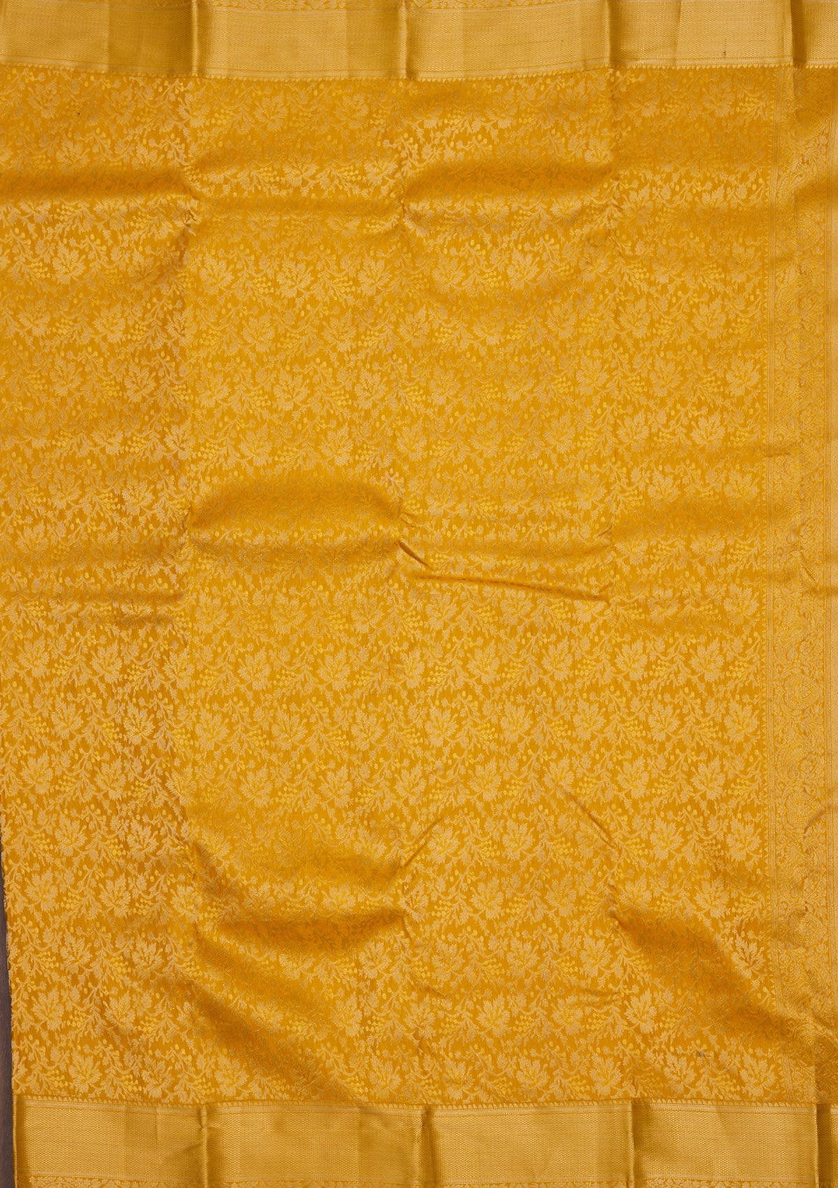 Mustard Zariwork Pure Silk Saree