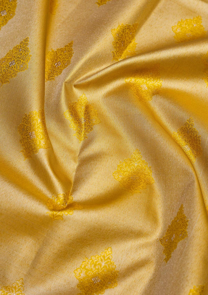 Mustard Zariwork Pure Silk Saree