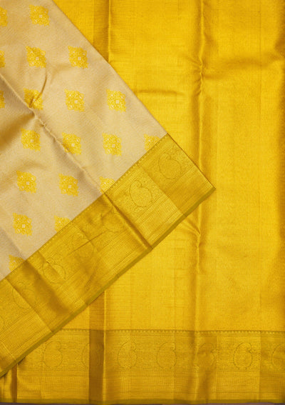 Mustard Zariwork Pure Silk Saree