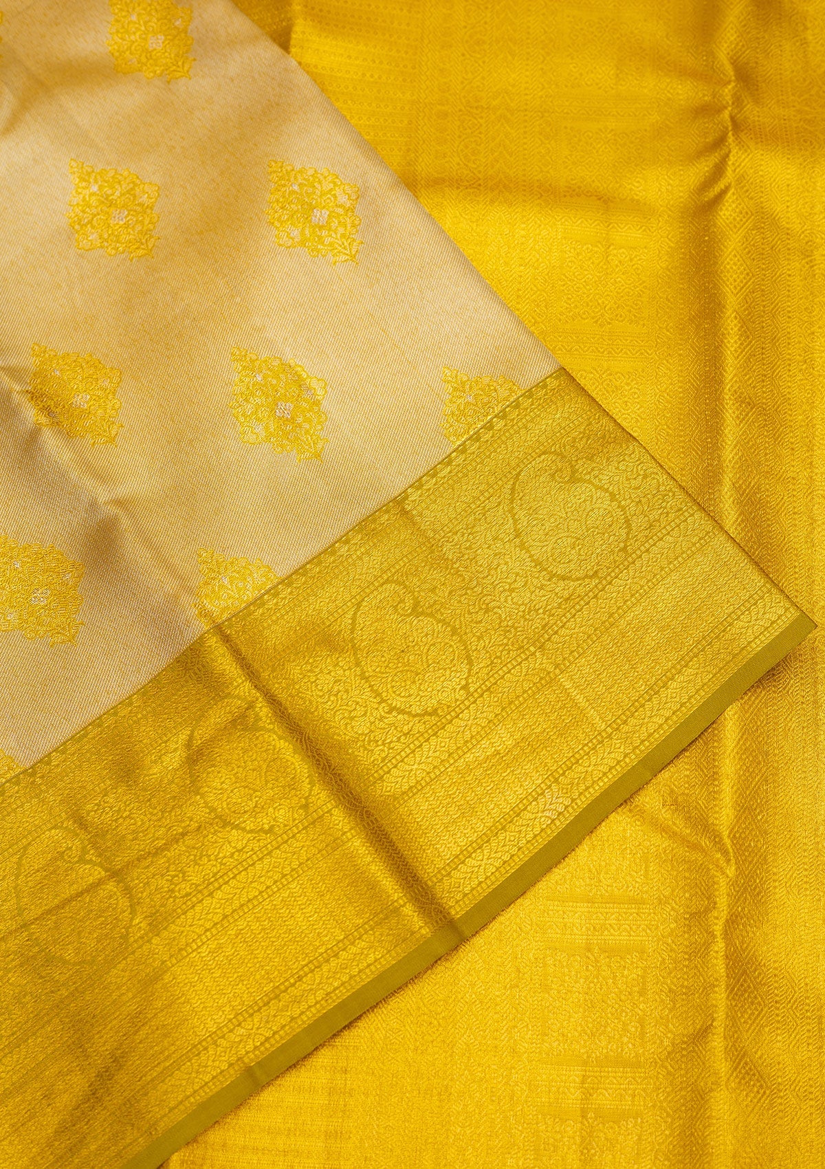 Mustard Zariwork Pure Silk Saree