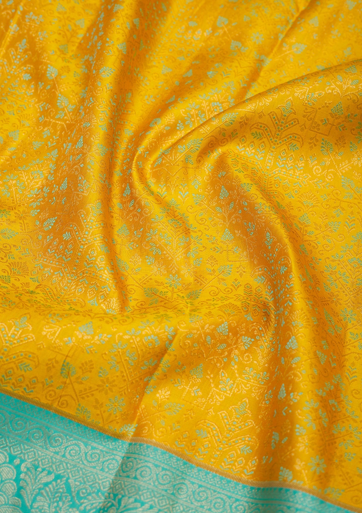 Mustard Zariwork Pure Silk Saree