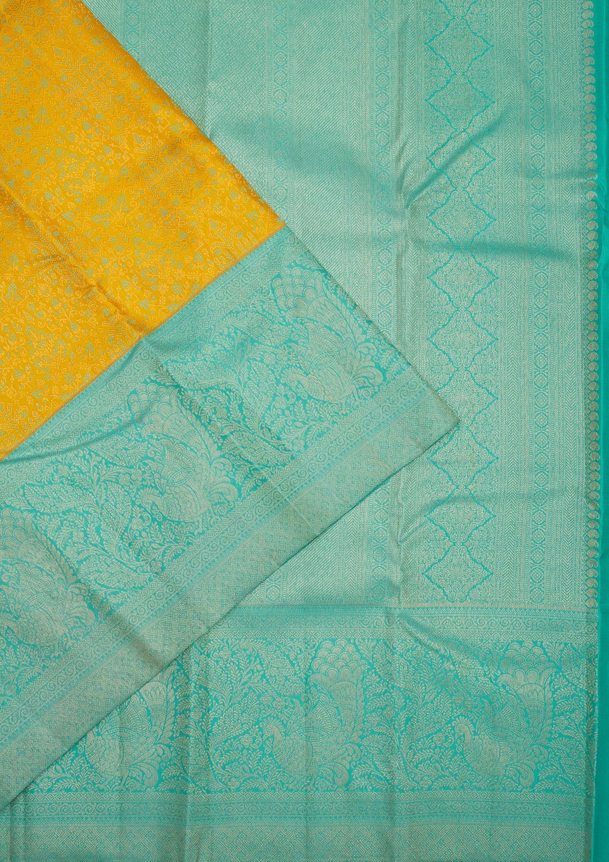 Mustard Zariwork Pure Silk Saree