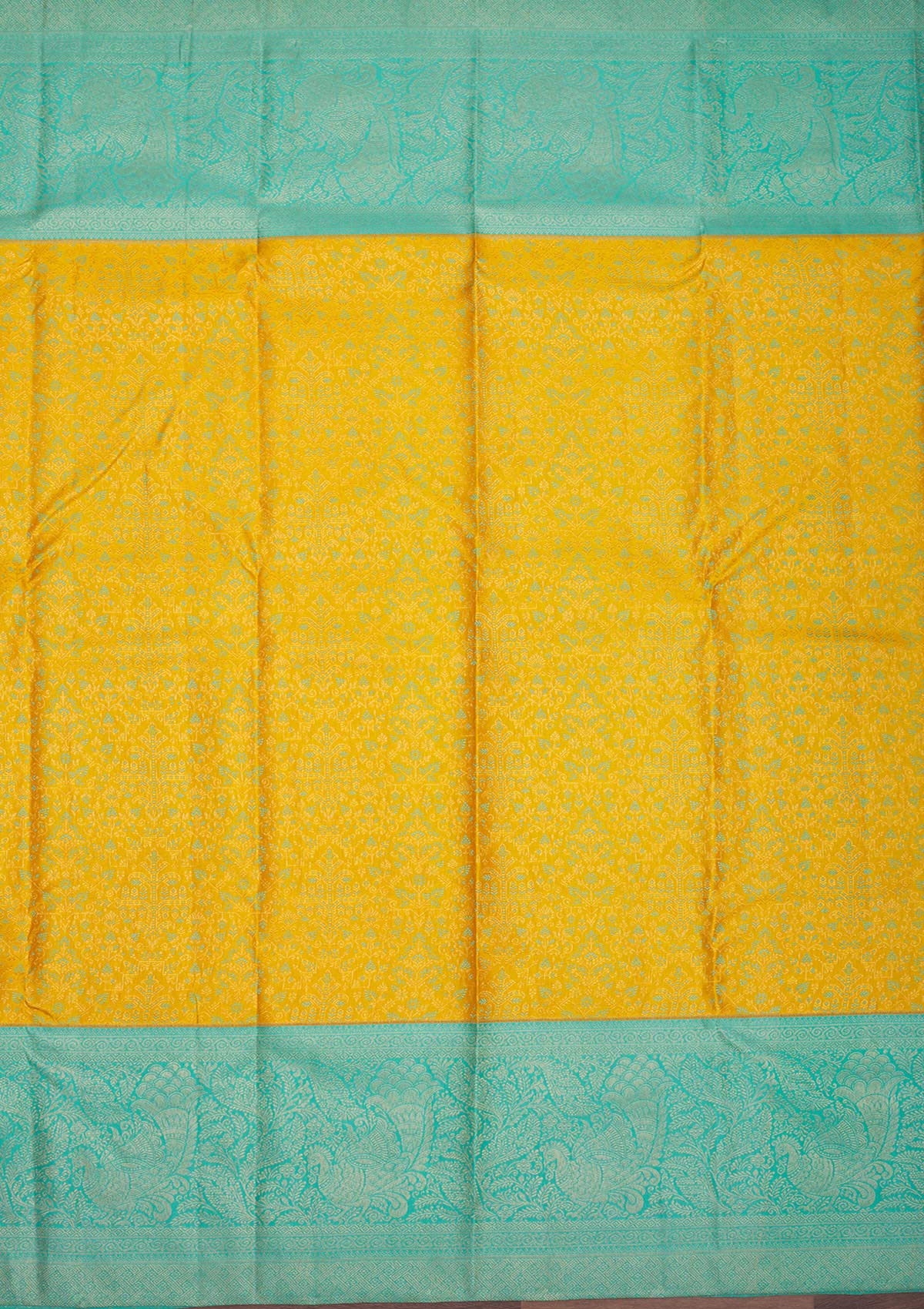 Mustard Zariwork Pure Silk Saree