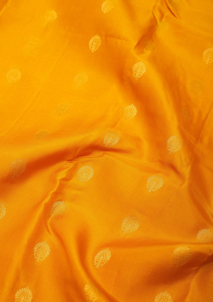 Mustard Zariwork Pure Silk Saree