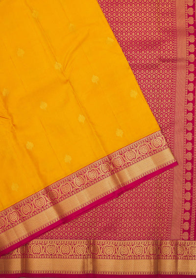 Mustard Zariwork Pure Silk Saree