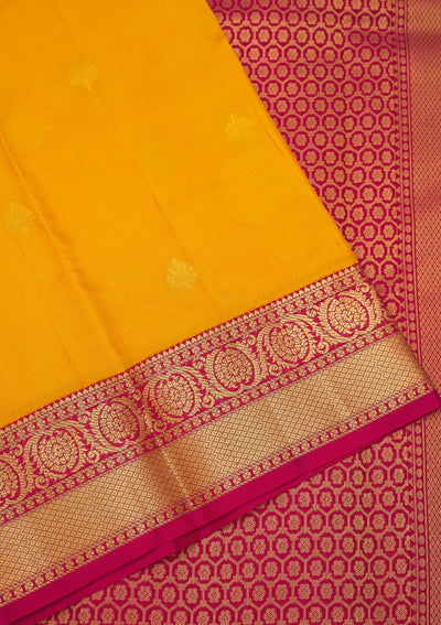 Mustard Zariwork Pure Silk Saree