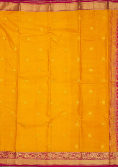 Mustard Zariwork Pure Silk Saree