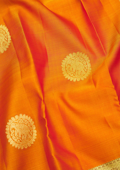 Mustard Zariwork Pure Silk Saree