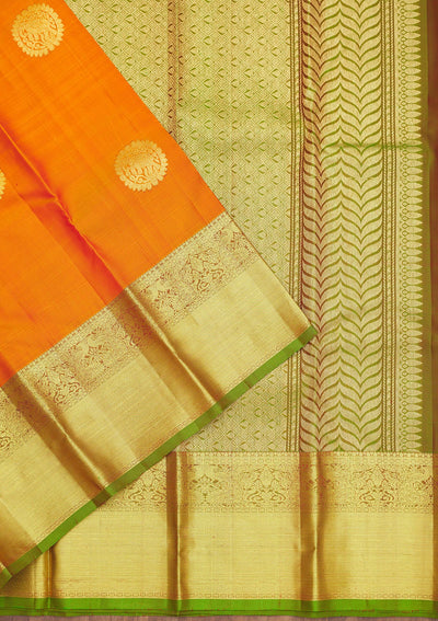 Mustard Zariwork Pure Silk Saree