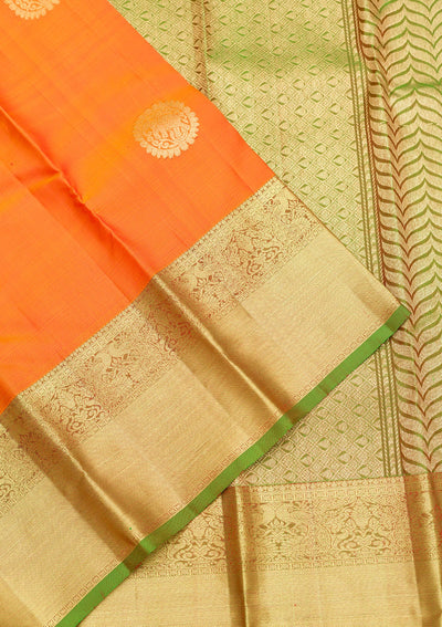 Mustard Zariwork Pure Silk Saree