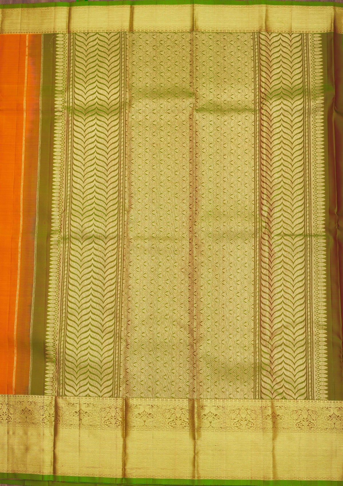 Mustard Zariwork Pure Silk Saree