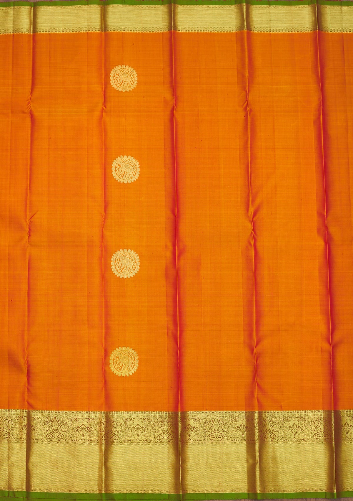 Mustard Zariwork Pure Silk Saree