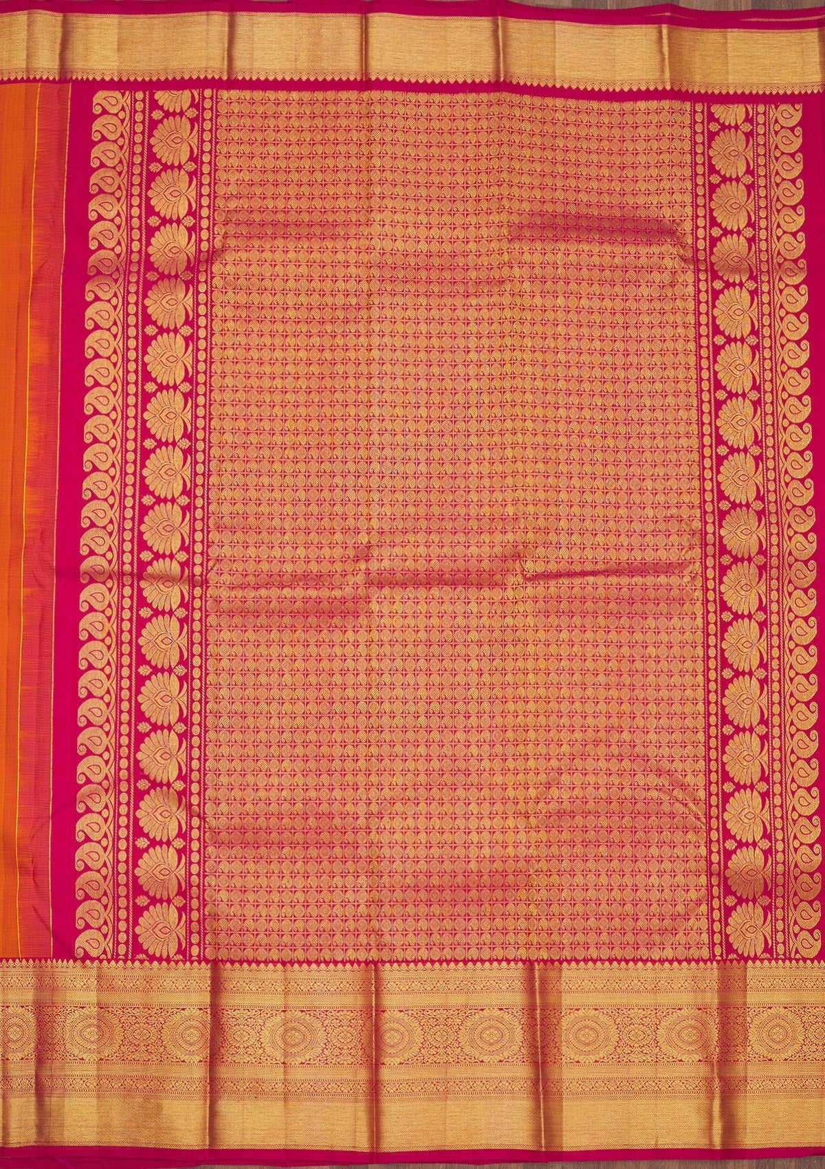 Mustard Zariwork Pure Silk Saree