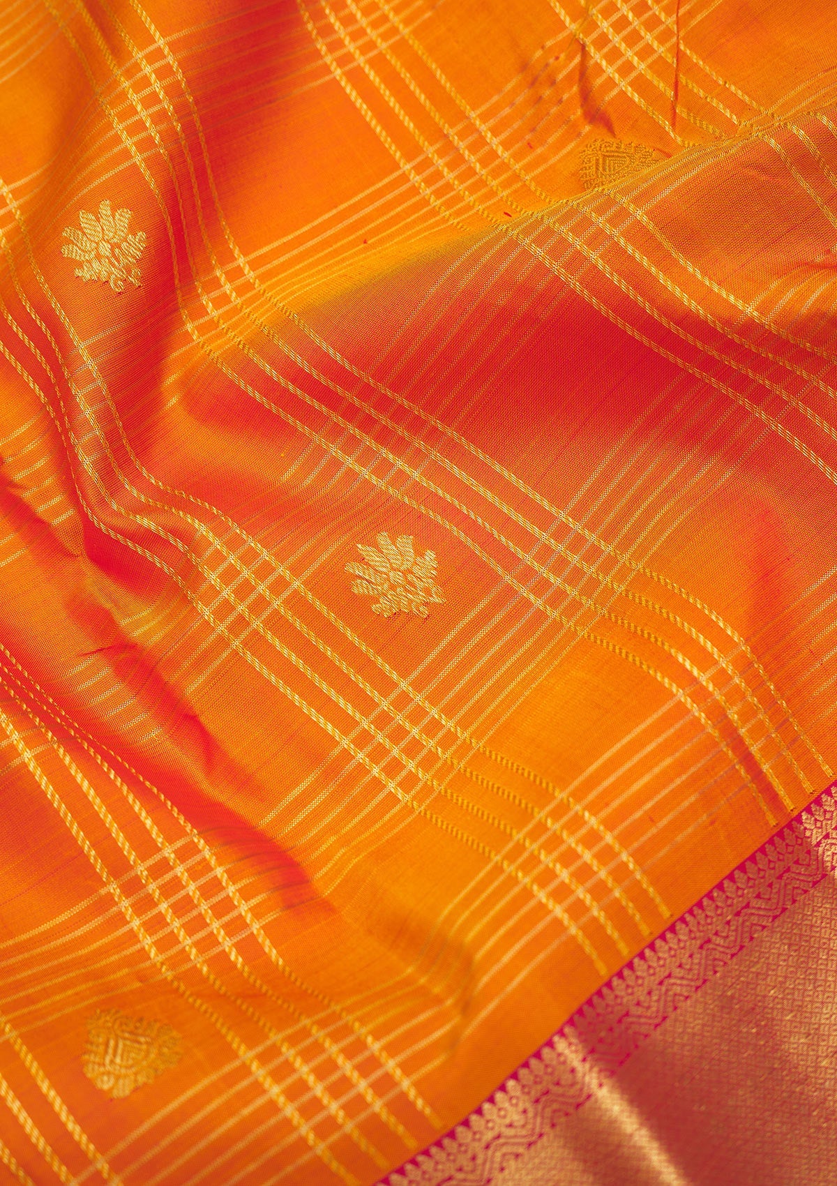 Mustard Zariwork Pure Silk Saree