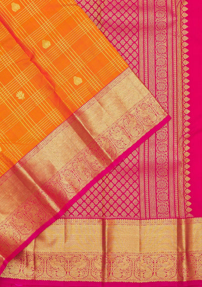 Mustard Zariwork Pure Silk Saree