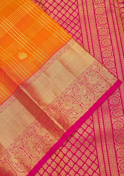 Mustard Zariwork Pure Silk Saree