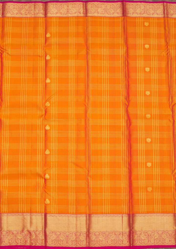 Mustard Zariwork Pure Silk Saree