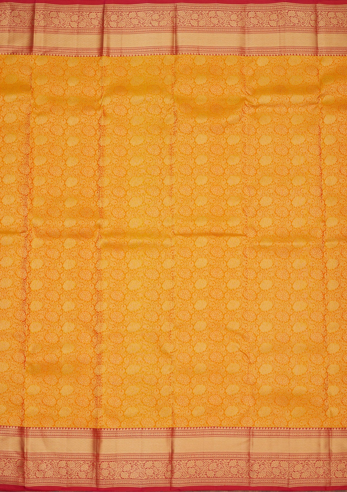 Mustard Zariwork Pure Silk Saree-Koskii