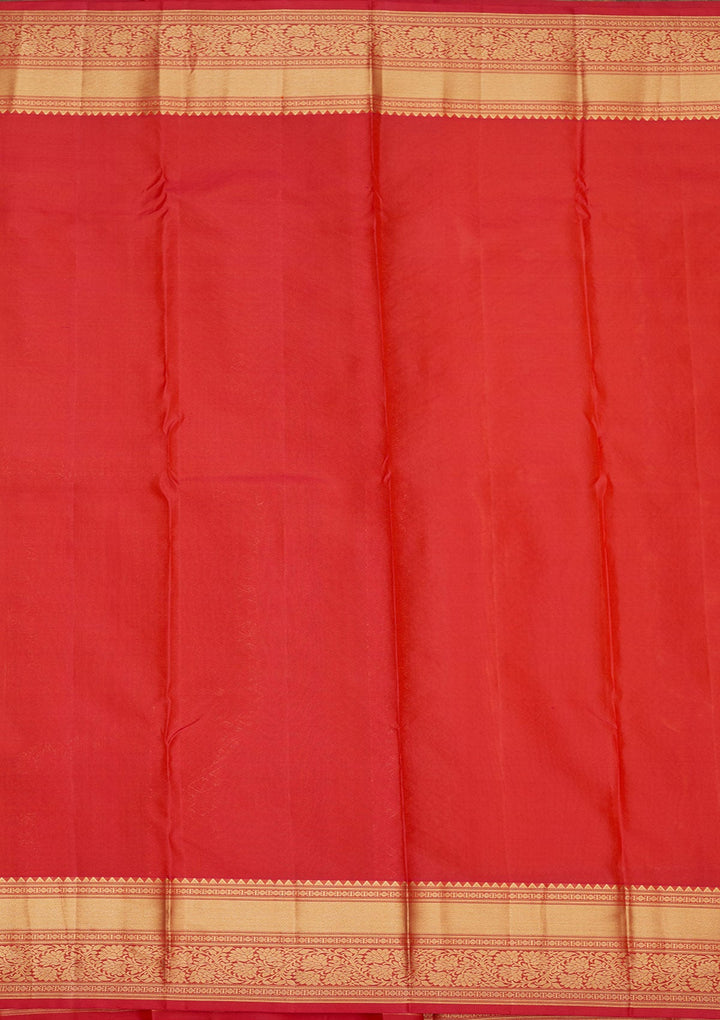 Mustard Zariwork Pure Silk Saree-Koskii