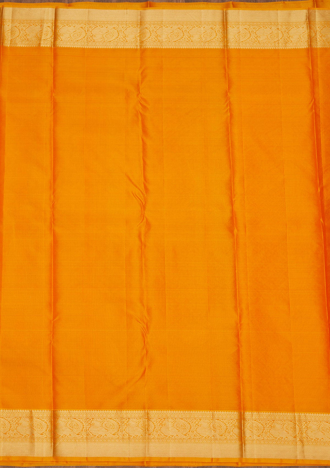 Mustard Zariwork Pure Silk Saree-Koskii