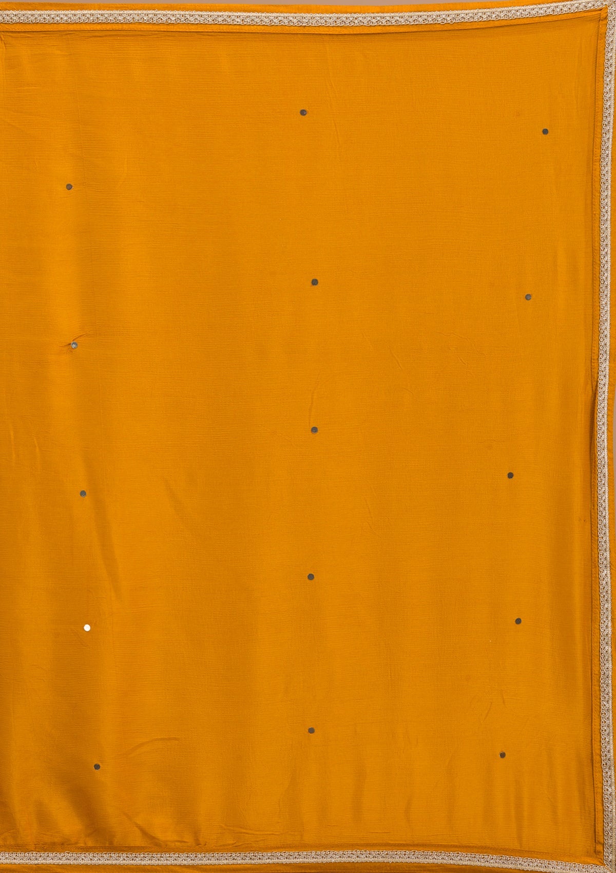 Mustard Zariwork Semi Crepe Readymade Salwar Suit-Koskii