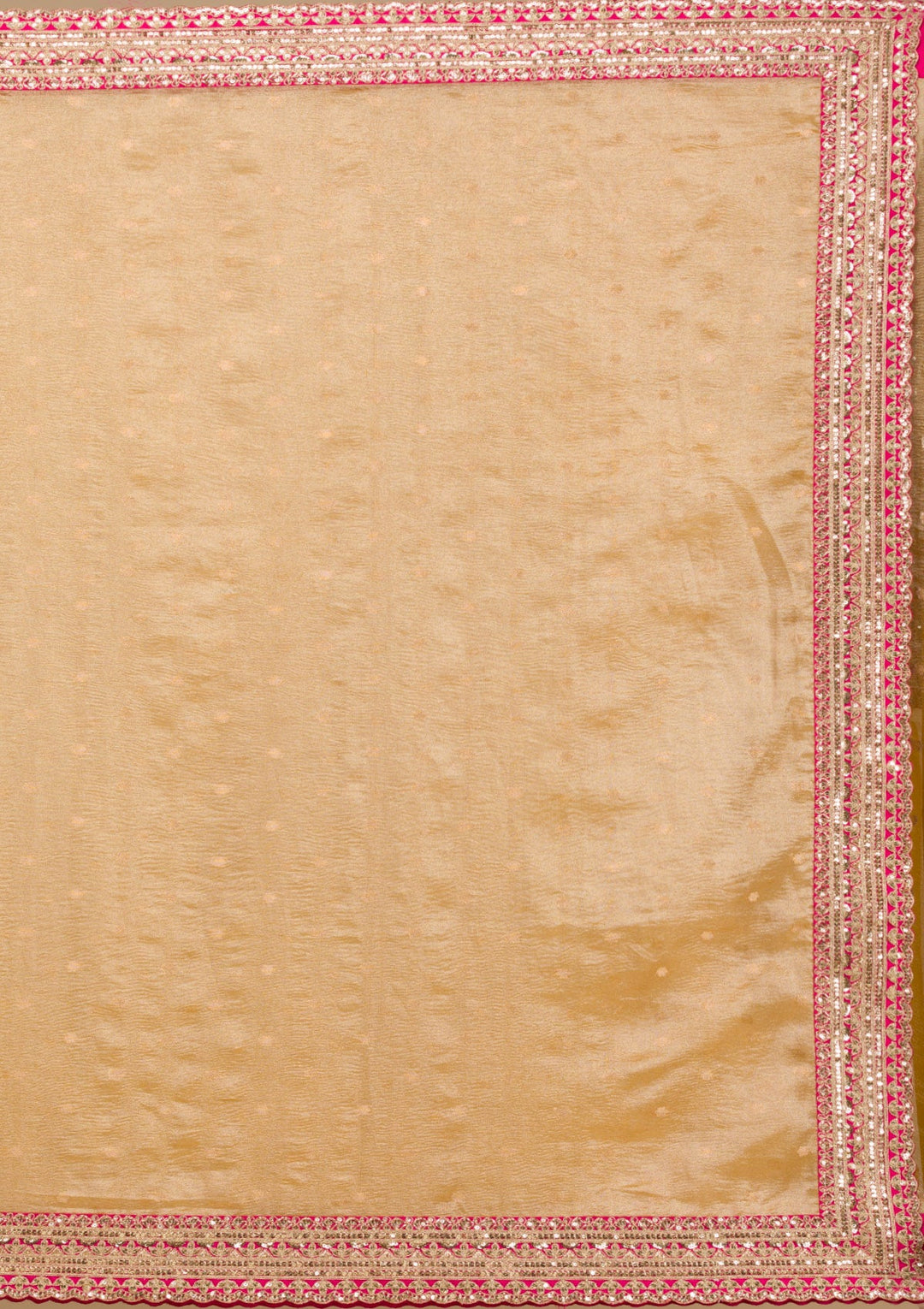 Mustard Zariwork Tissue Saree