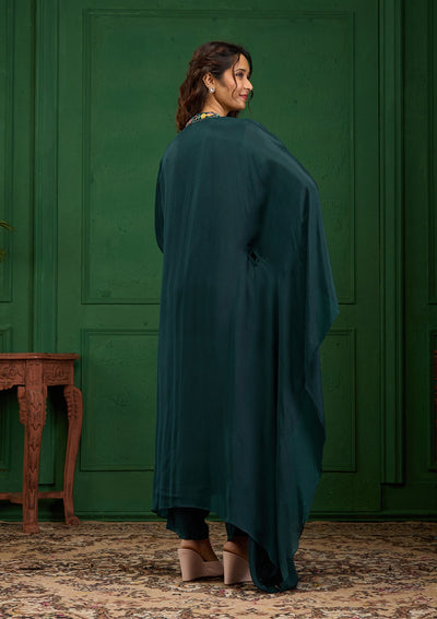 Navy Blue Cutdana Georgette Readymade Salwar Suit-Koskii