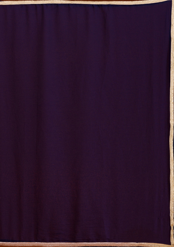 Navy Blue Zariwork Semi Crepe Readymade Salwar Suit