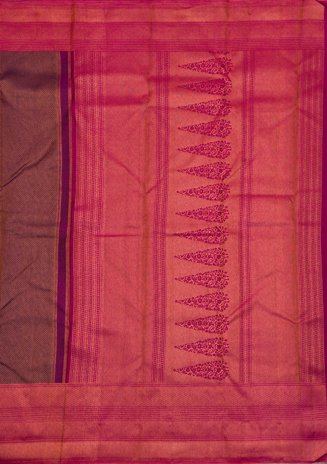 Navy Blue Zariwork Pure Silk Saree-Koskii