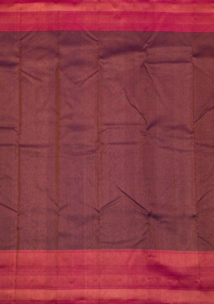 Navy Blue Zariwork Pure Silk Saree-Koskii