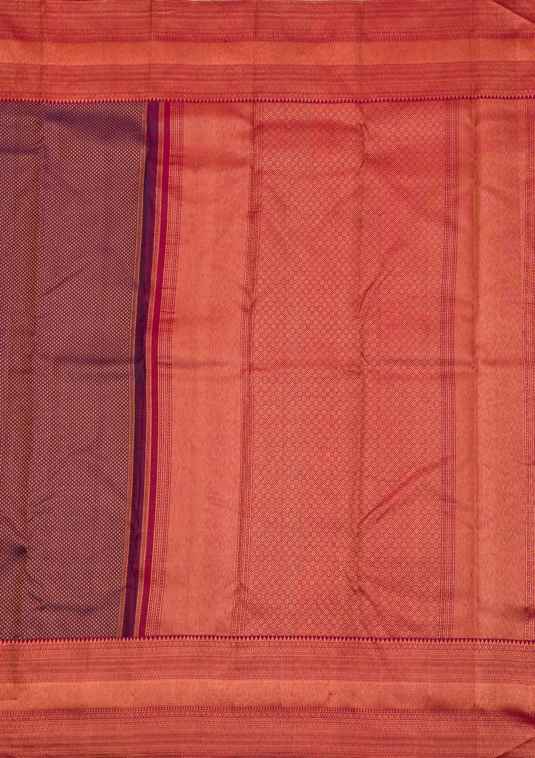 Navy Blue Zariwork Pure Silk Saree-Koskii