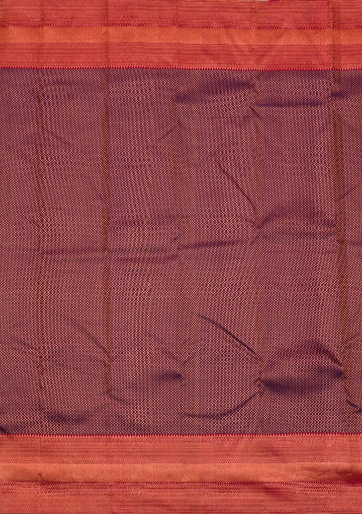 Navy Blue Zariwork Pure Silk Saree-Koskii