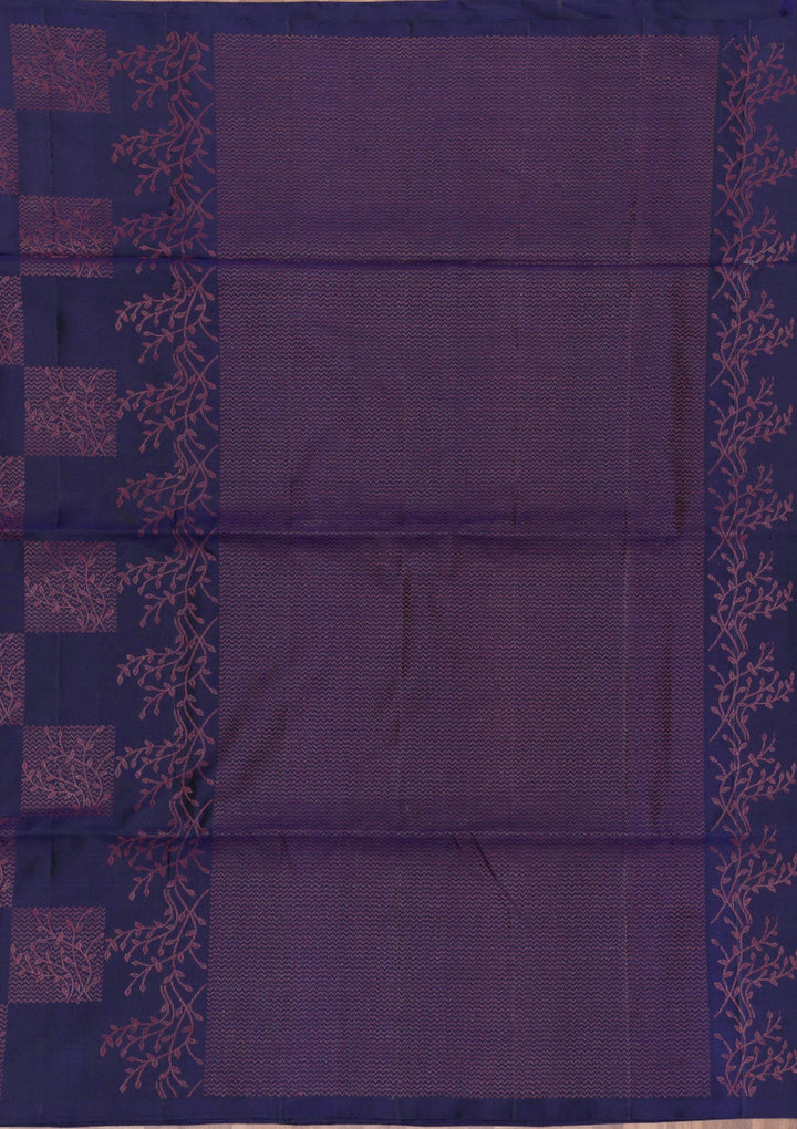 Navy Blue Zariwork Pure Silk Saree-Koskii