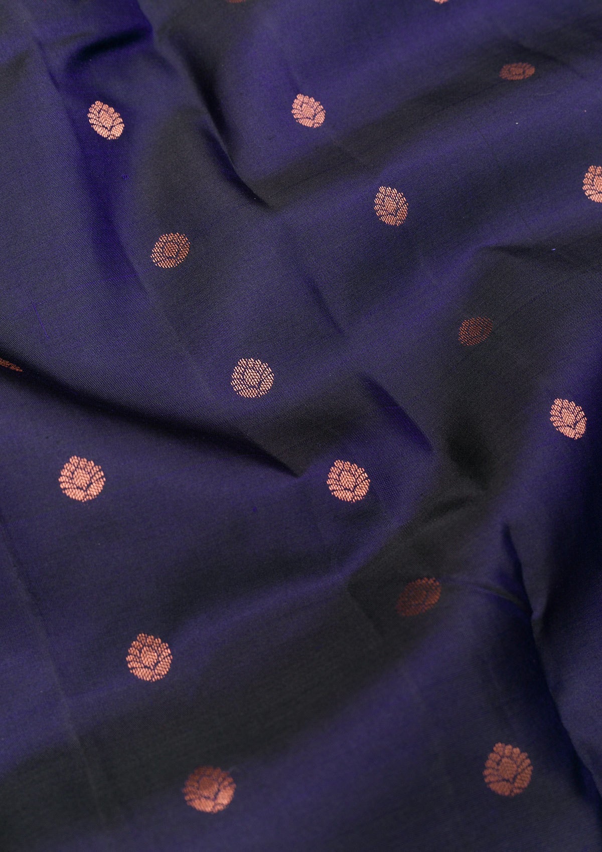 Navy Blue Zariwork Pure Silk Saree-Koskii